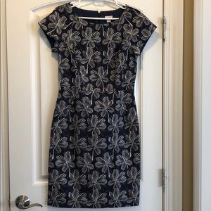 J Crew Factory size 6 black, blue, white floral